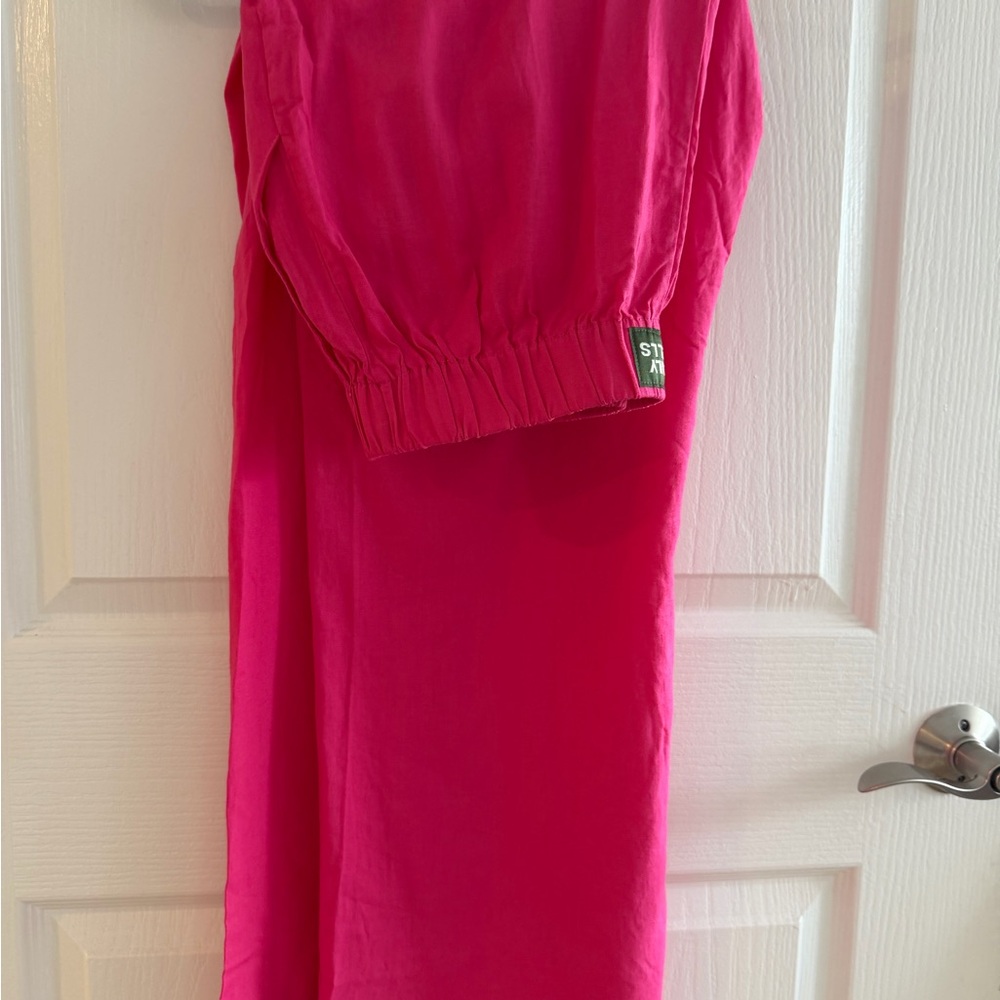 Daily Drills Women’s Linen Hot Pink Bright Pink Pants Size XS